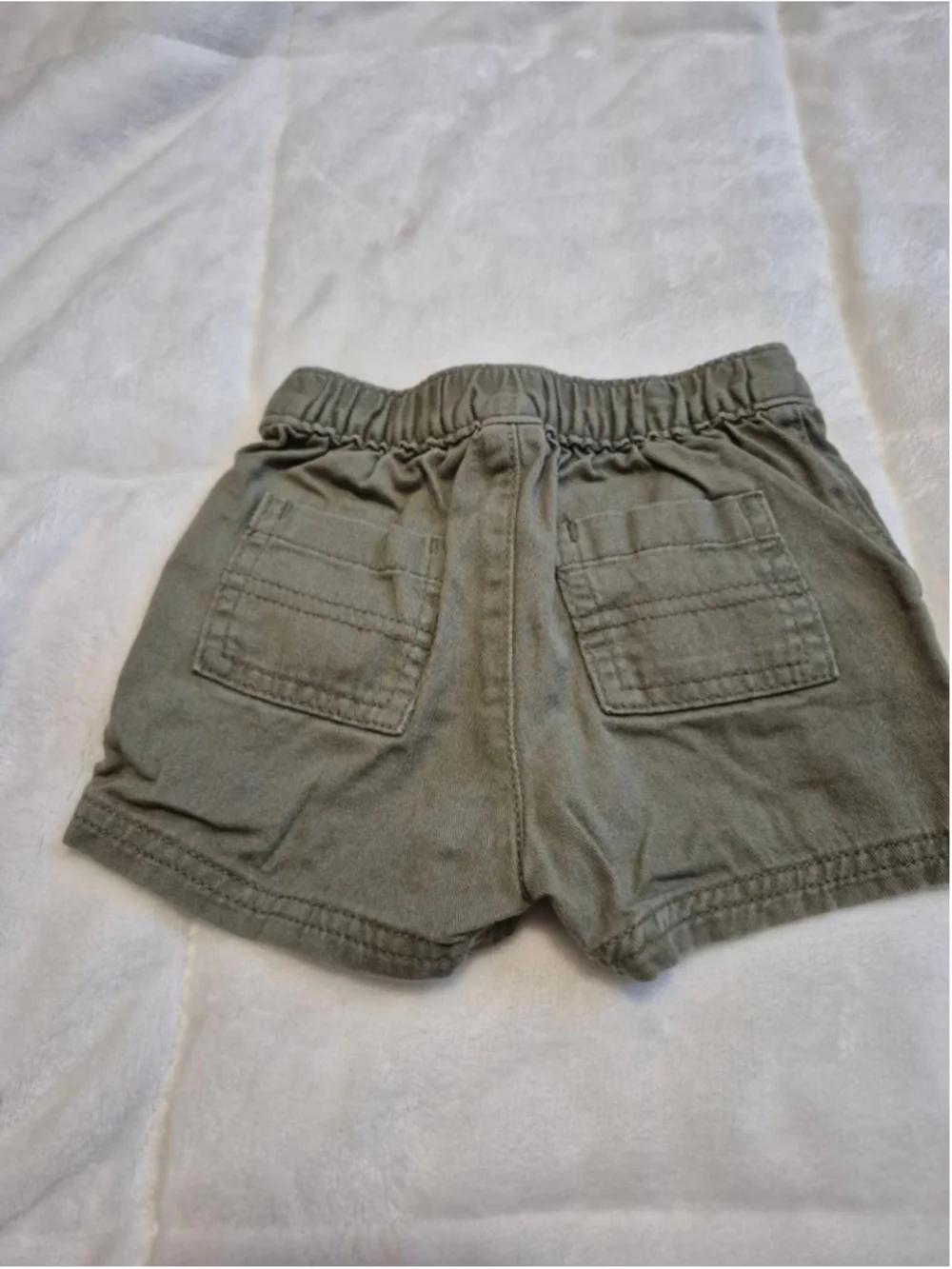 Baby Old Navy Olive Green Cargo Shorts 12-18 Months
